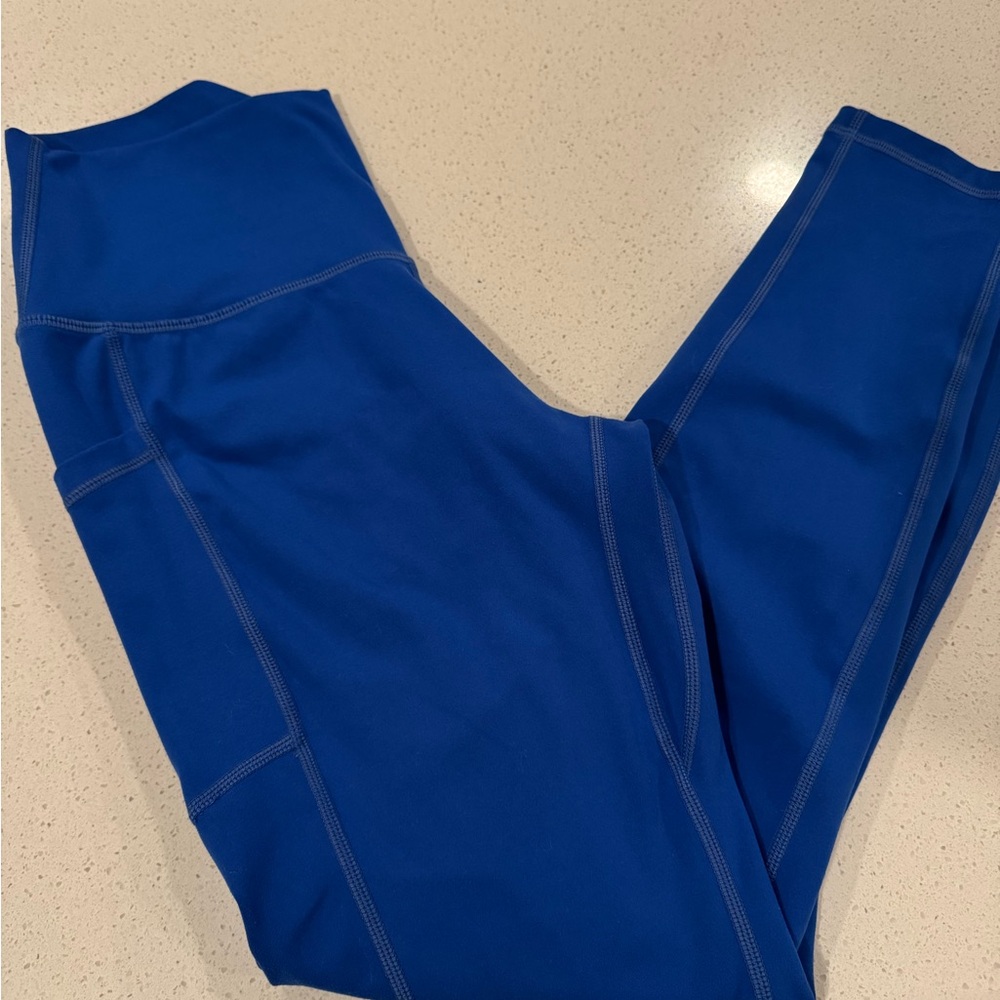 Vibrant Blue Workout Leggings 7/8